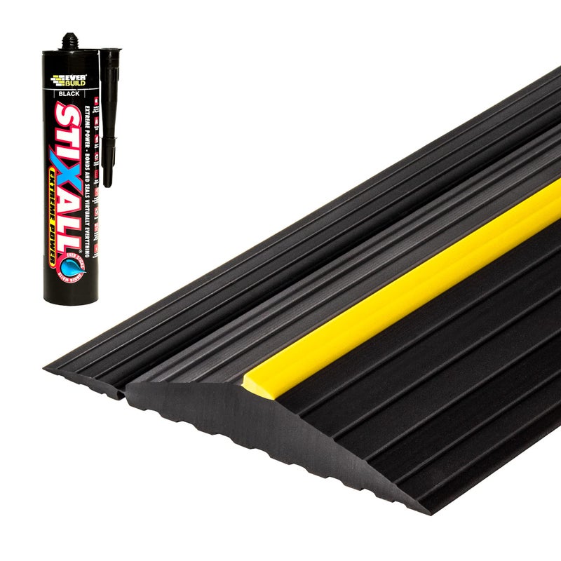 Weather Defender 9'5"/2.9m Weather DefenderÂ® Original | Ultimate Garage Door Threshold Seal Kit with Adhesive & Garage Door Bottom Weather Stripping - Image 1